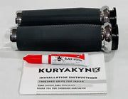 Motorcycle handlebar grips with installation instructions for Kuryakyn Thresher grips 5960
