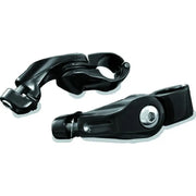 Kuryakyn 7574 Kuryakyn Tour Tech 4in Back Arm With 1-1/4in Clamps Without Pegs Black - 7574