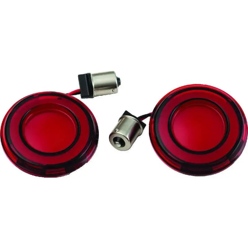 Kuryakyn 2908 Kuryakyn Tracer L.E.D. Front Turn Signal Insert Red Light Red Lens 1156 - 2908