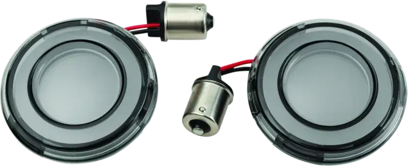 Kuryakyn Tracer L.E.D. Front Turn Signal Insert, Red Light, Smoke Lens 1156 - RV and Auto Parts