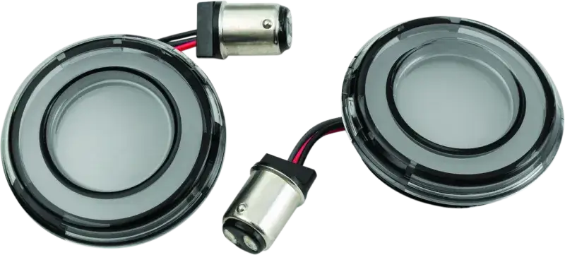 Kuryakyn Tracer L.E.D. Turn Signal Inserts Red/Red Smoke Lens Rear - Lights