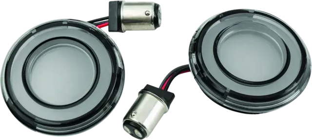 Kuryakyn Tracer L.E.D. Turn Signal Inserts Red/Red Smoke Lens Rear - Lights