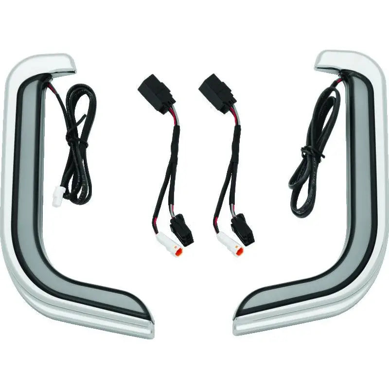 Kuryakyn 2956 Kuryakyn Tracer LED Fairing Lower Accents Chrome - 2956