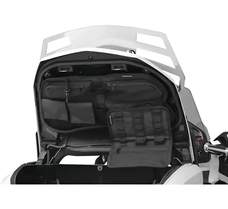 Kuryakyn trunk lid organizer for Gold Wing motorcycles keeps your gear neat and accessible