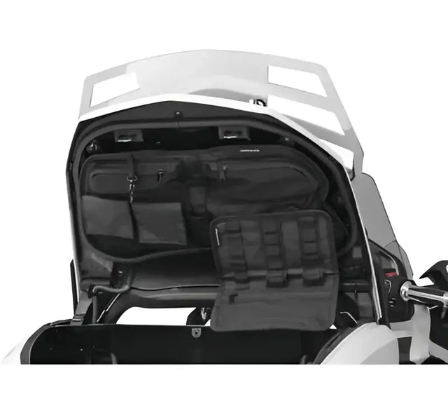 Kuryakyn trunk lid organizer for Gold Wing motorcycles keeps your gear neat and accessible