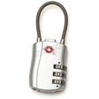 Silver Kuryakyn TSA Approved Cable Lock with flexible cable for secure travel gear