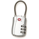 Silver Kuryakyn TSA Approved Cable Lock with flexible cable for secure travel gear