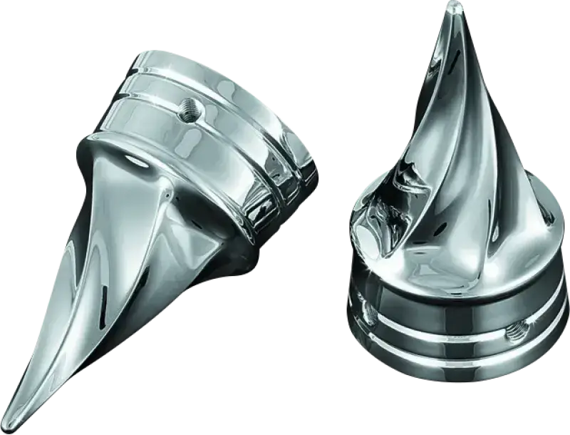 Kuryakyn Twisted Axle Caps Chrome - Engine Components