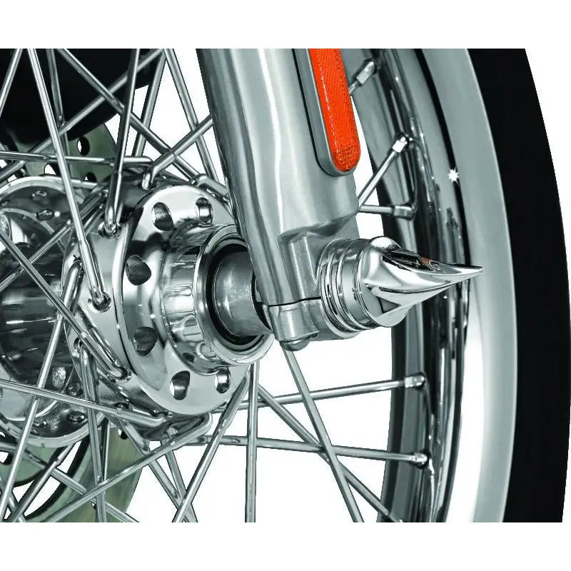 Kuryakyn 1219 Kuryakyn Twisted Axle Caps Chrome