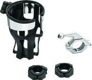 Kuryakyn Universal Reflex drink holder with chrome bar mount for bikes