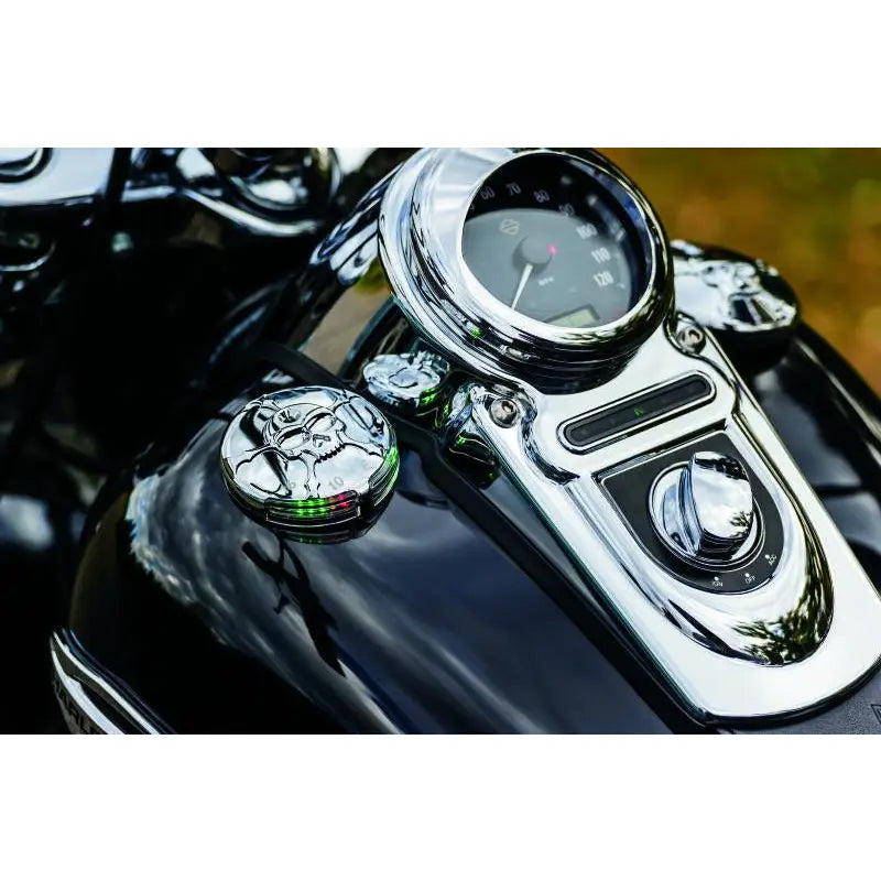 Kuryakyn 7357 Kuryakyn Zombie Fuel & Battery Gauge Chrome