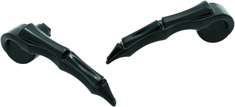 Sleek black curved Kuryakyn Zombie saddlebag latch handle