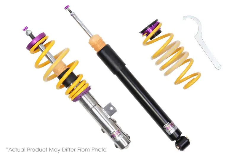 Subaru Legacy coilover kit with yellow springs for improved driving experience