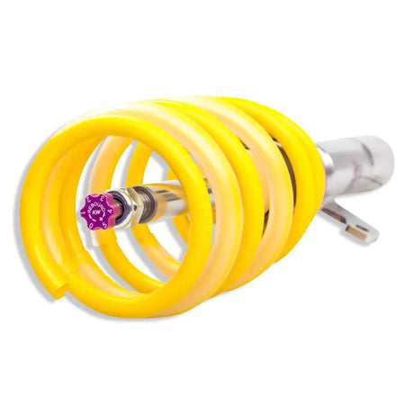 Yellow coilover suspension for KW Coilover Kit V3 on Golf VII GTI