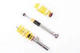 Yellow and silver coilover kit suspension components for VW Golf VII GTI
