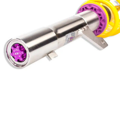Silver and purple adjustable suspension component for KW Coilover Kit V3 Golf VII GTI