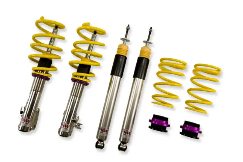Honda Civic coilover kit V3 with yellow springs and silver struts for FA5 FG2 FD2