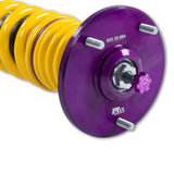 Yellow coilover suspension with purple top mount for KW Coilover Kit V4 Challenger SRT Hellcat