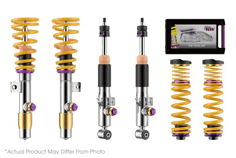 Car suspension kit with coilover kit, including M8 Competition and rebound damping for BMW M8 F93