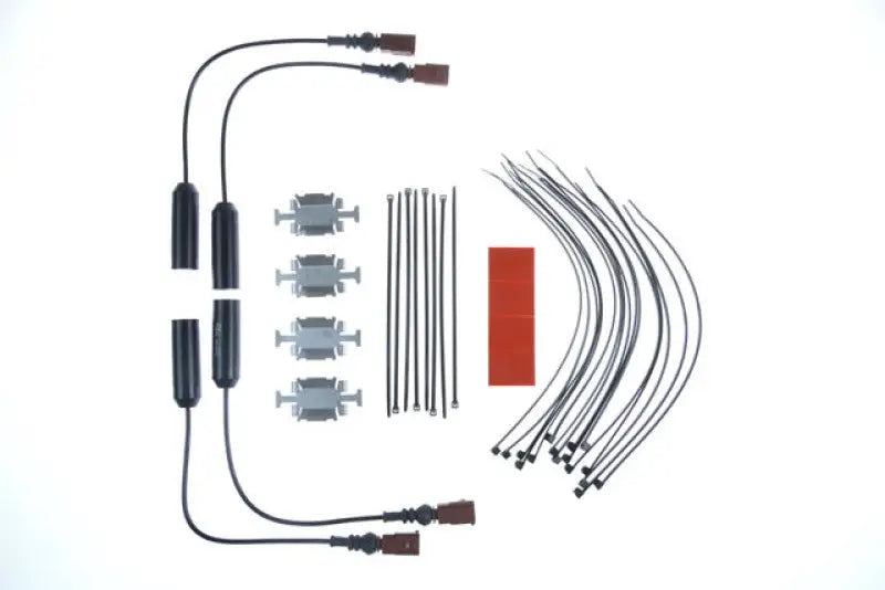 KW Electronic Damping Cancellation Kit with black silver brake lines