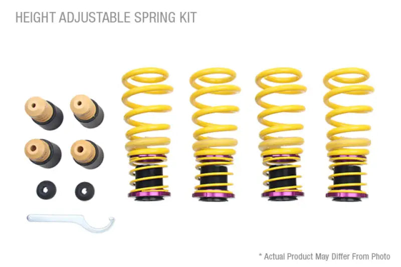 Height adjustable spring kit for Porsche Macan excluding turbo to improve ride height