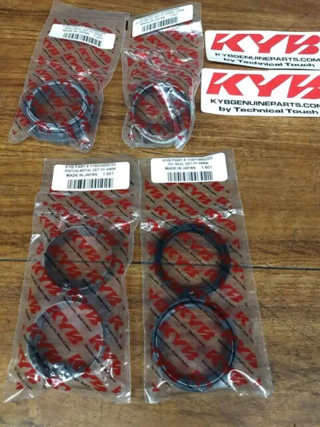KYB 46mm piston fork oil seals in packaging for KYB 46mm piston bush replacement