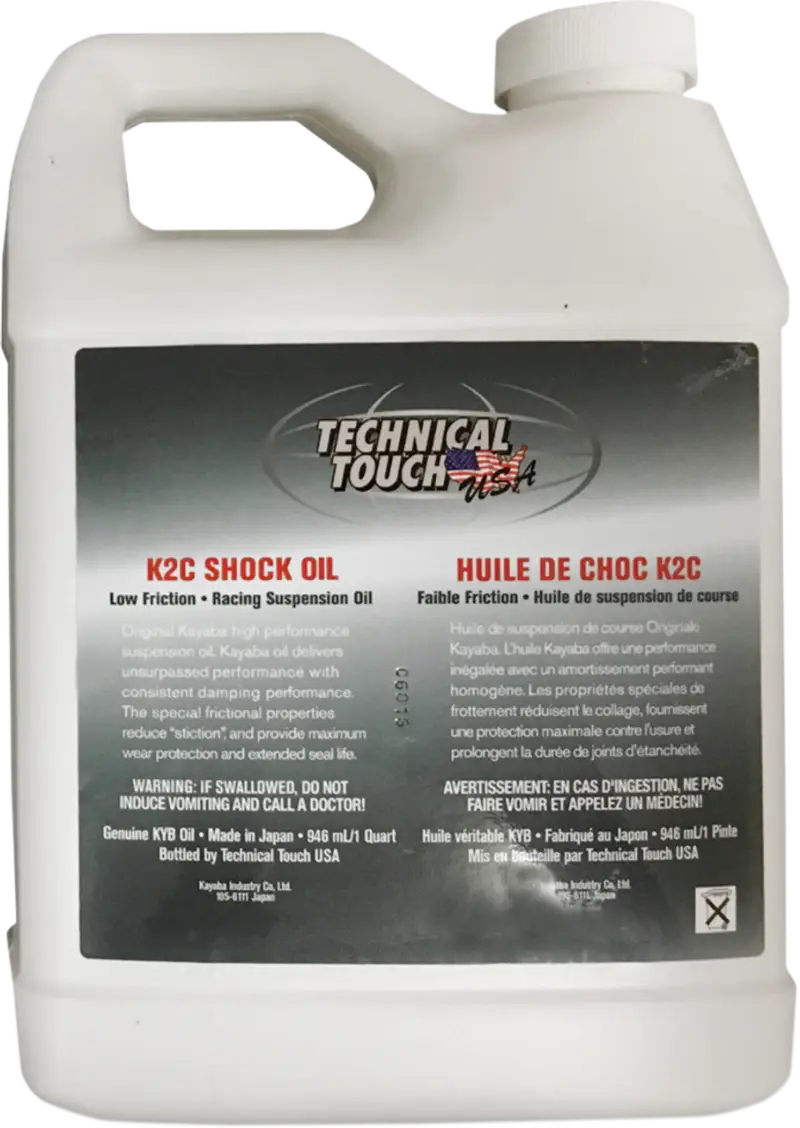 KYB K2C Shock Oil container for shock oil maintenance and KYB K2C shock performance