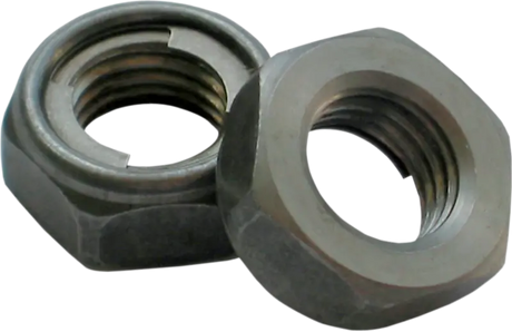 Two hexagonal metal nuts for KYB LOCKNUT RV parts & accessories or truck parts