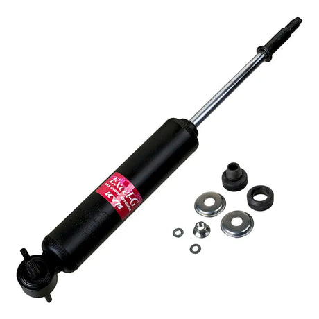 Black KYB Excel-G shocks and mounting hardware for Dodge Ram 1500 2002-08