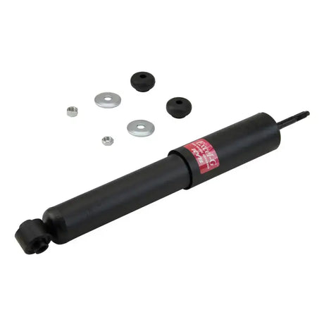 Black KYB Excel-G shocks with mounting hardware for Ford F100 F150 F250 trucks