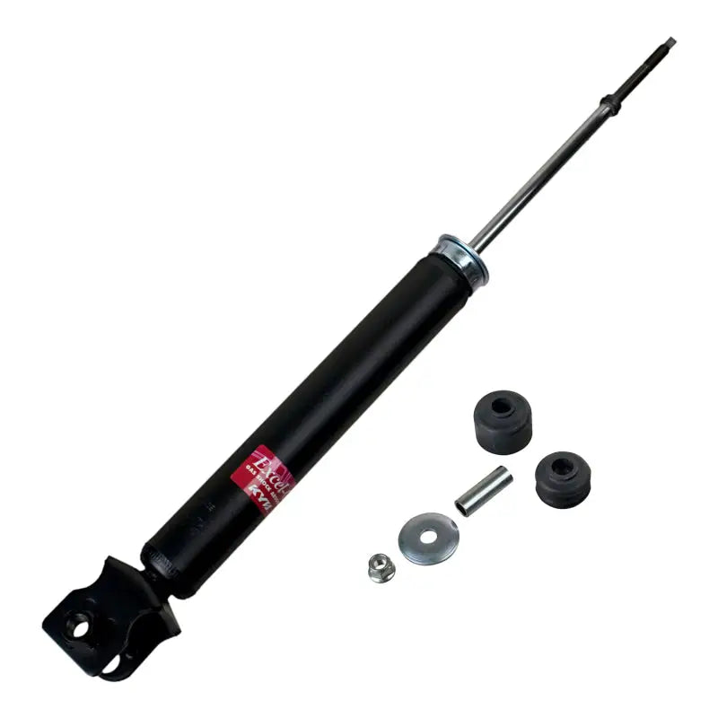 Black KYB Excel-G shock absorber with mounting hardware for rear Nissan Maxima