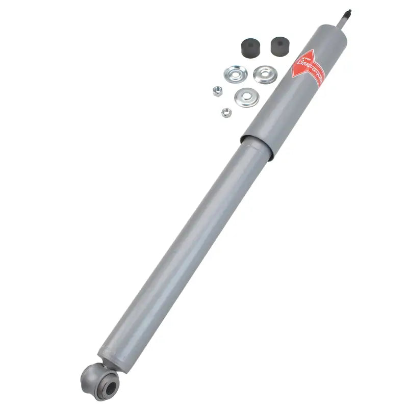 Gray automotive shock absorber from KYB shocks for Toyota Celica and Toyota Cressida