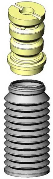 Yellow and gray bellows for struts strut boots on KYB shocks for AUDI A4 1995-06