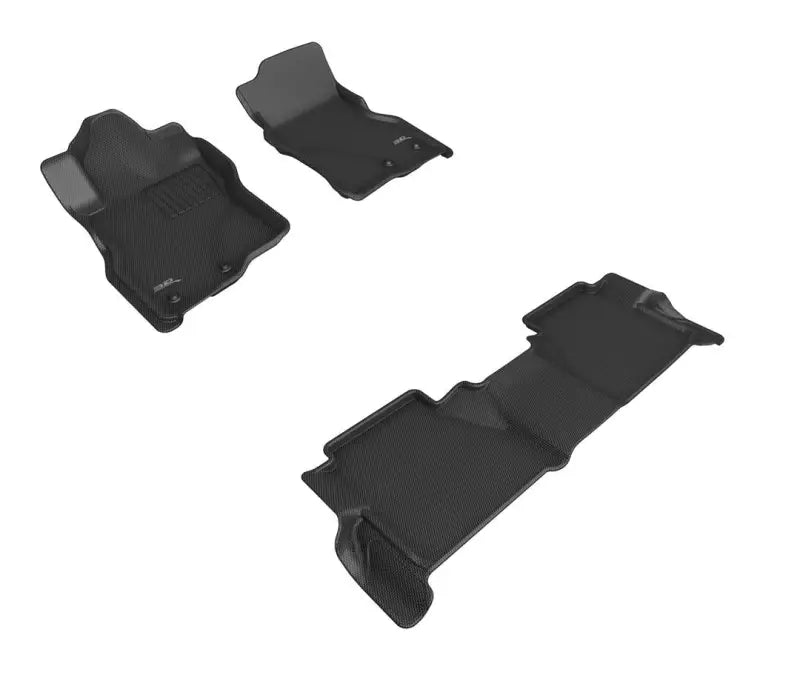 Black car floor mats for Nissan Frontier L1NS13801509 3D Maxpider Crew Cab