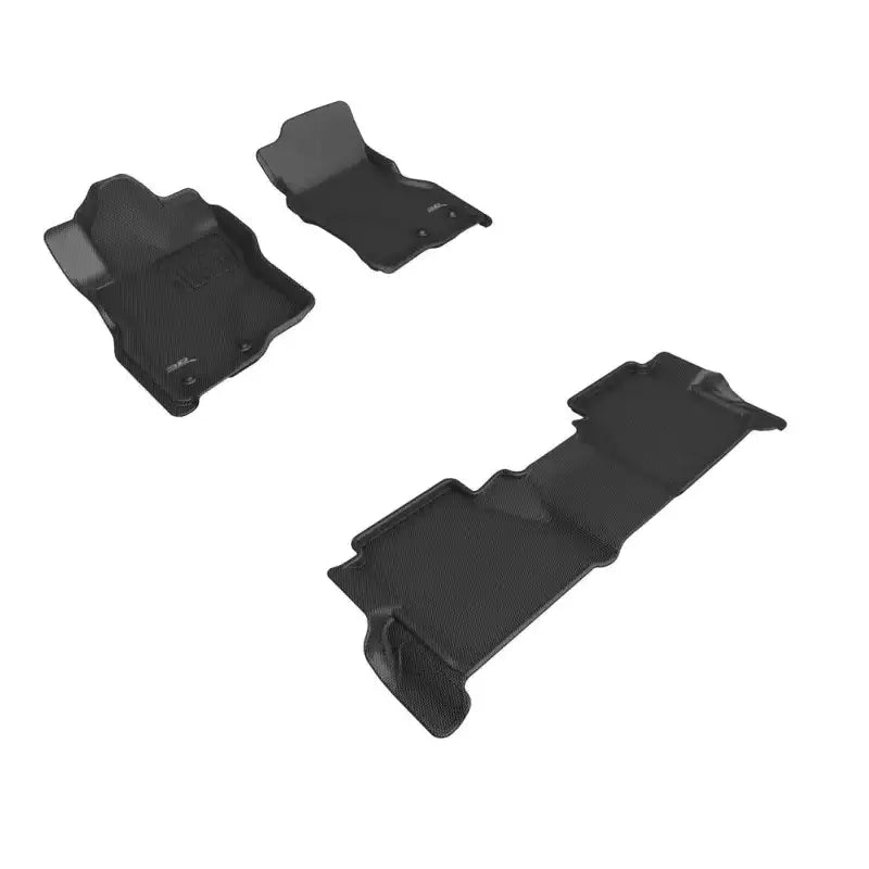 Black car floor mats for Nissan Frontier L1NS13801509 3D Maxpider Crew Cab
