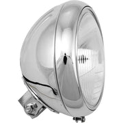 L20-6084GD 7" Headlight 60/55w Grooved Shell Chrome