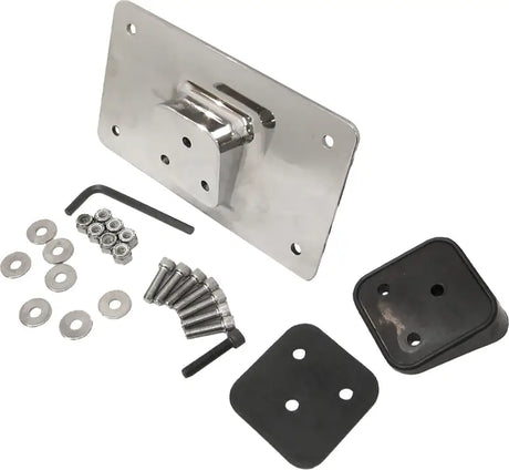 HARDDRIVE Lay Down License Plate Mount Fender Mount Chrome for Powersports
