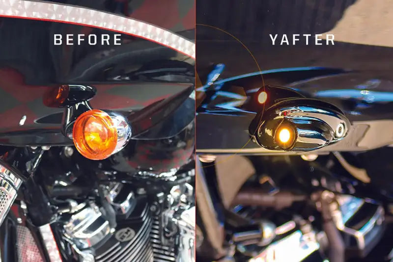 LB-RG-DRL-C Baggernation Lightning Bullet Kit Chrome Running Light Fltr - RV and Auto Parts