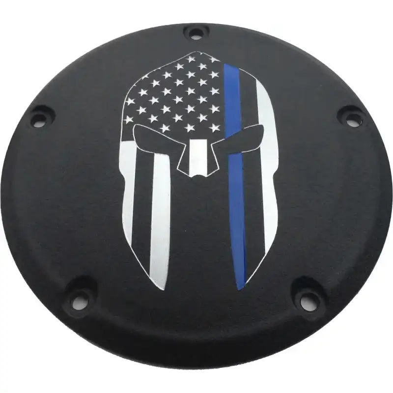 CUSTOM ENGRAVING LE02-12BG 7 Tc Derby Cover Sparta Blue Line Black