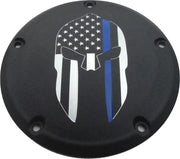 CUSTOM ENGRAVING LE02-12BG 7 Tc Derby Cover Sparta Blue Line Black