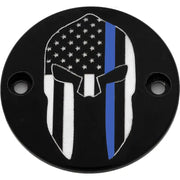 CUSTOM ENGRAVING LE02-63BG M8 Timer Cover Sparta Blue Line Black