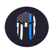 CUSTOM ENGRAVING LE02-67BG 6 M8 Softail Derby Cover Sparta Blue Line Black