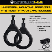 Light Mounting Bracket 39mm Black Pair - PATHFINDER