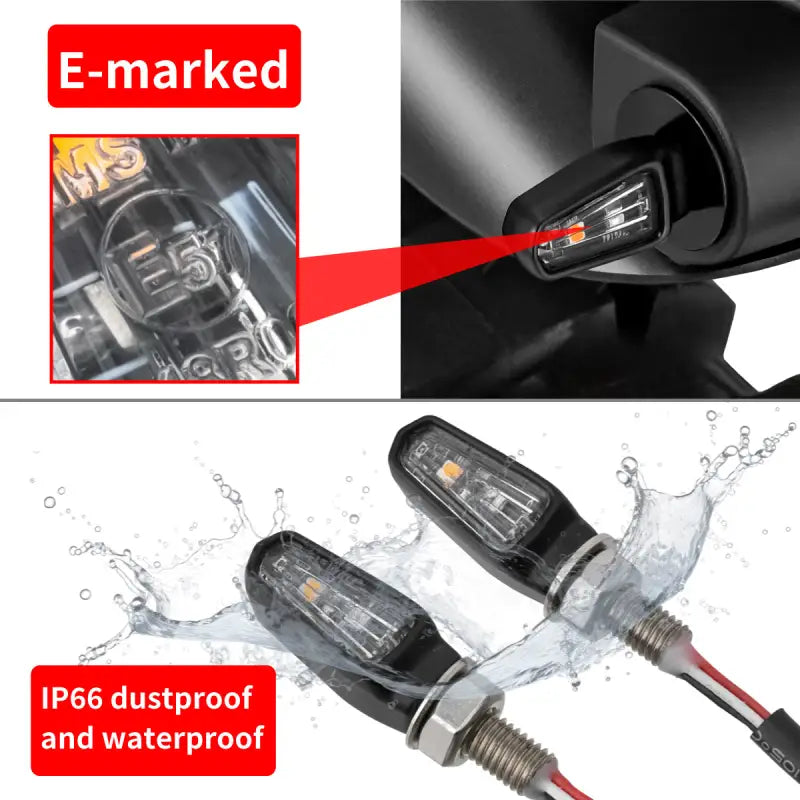 701 Led Turn Signals W/Taillight Blk W/Clr Lens Pr - ZETA