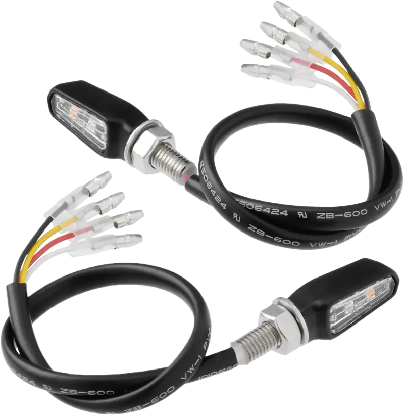 701 Led Turn Signals W/Taillight Blk W/Clr Lens Pr - ZETA