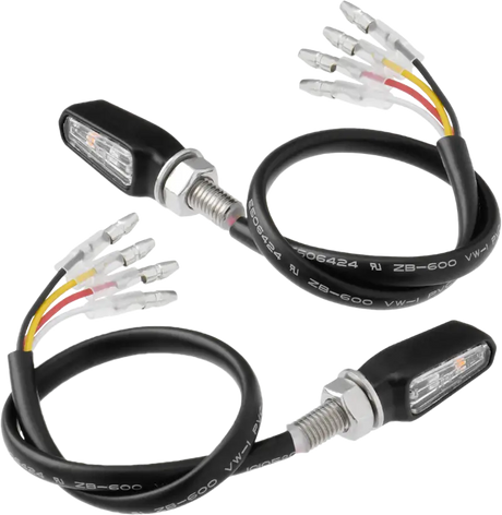 701 Led Turn Signals W/Taillight Blk W/Clr Lens Pr - ZETA
