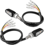 701 Led Turn Signals W/Taillight Blk W/Clr Lens Pr - ZETA