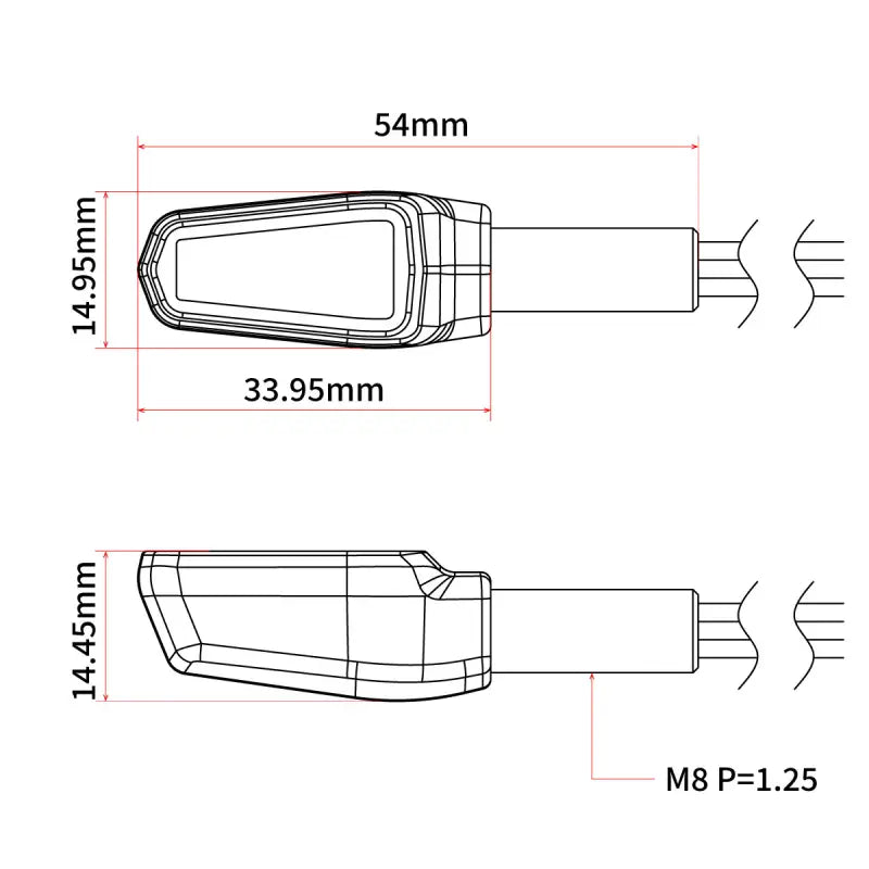 701 Led Turn Signals W/Taillight Blk W/Clr Lens Pr - ZETA