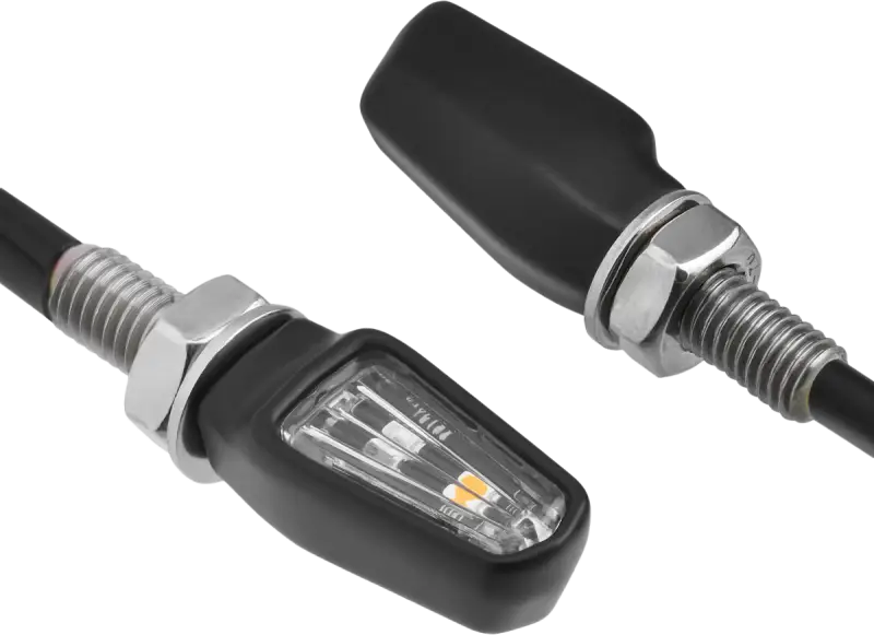 701 Led Turn Signals W/Taillight Blk W/Clr Lens Pr - ZETA