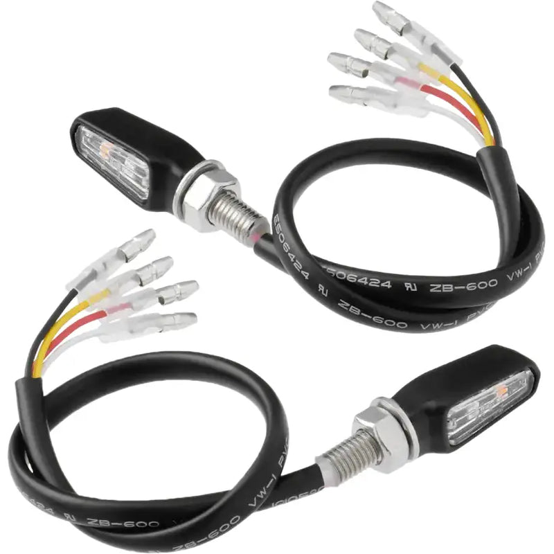 701 Led Turn Signals W/Taillight Blk W/Clr Lens Pr - ZETA